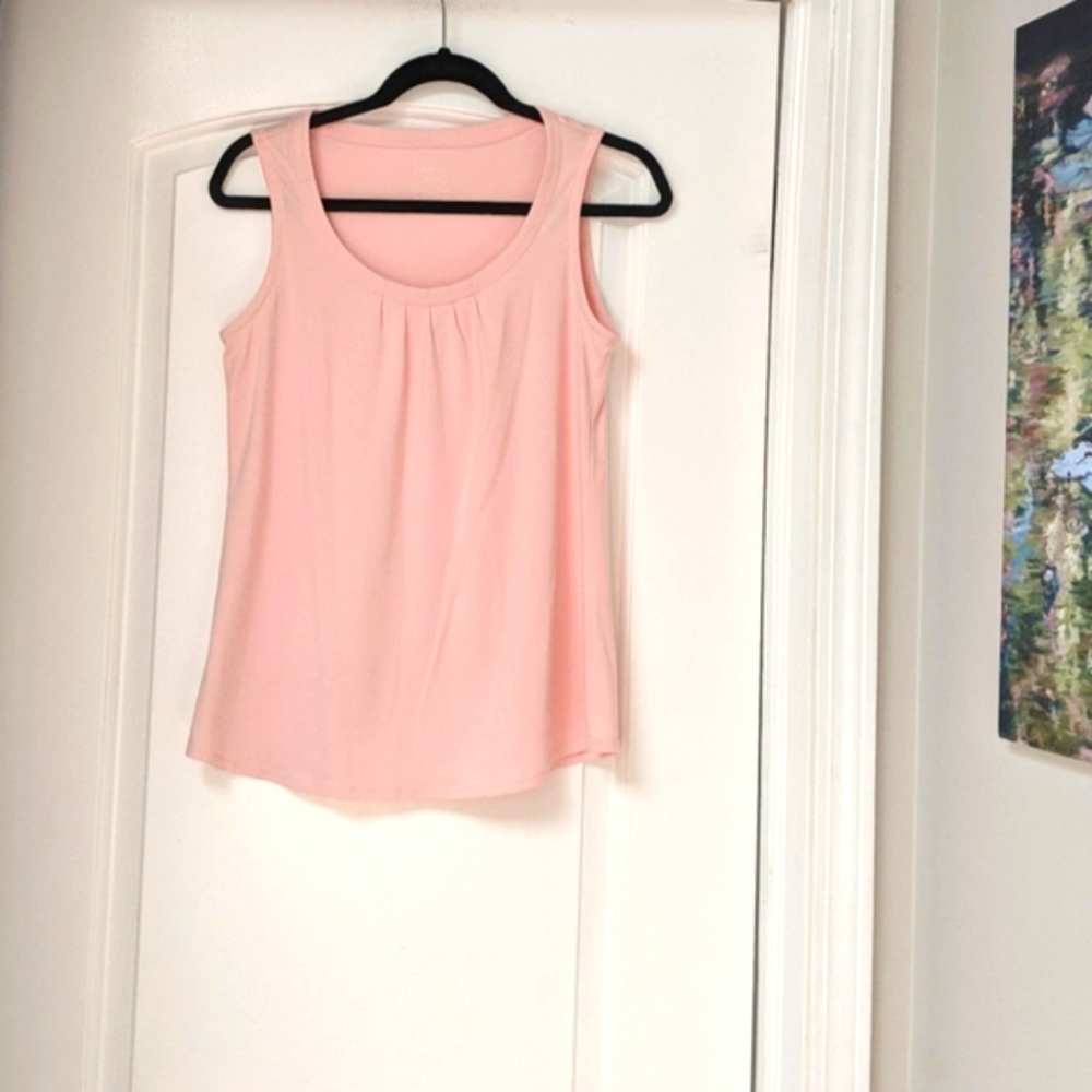LL Bean Supima Cotton Blend Light Pink Tank Top, Sz XS